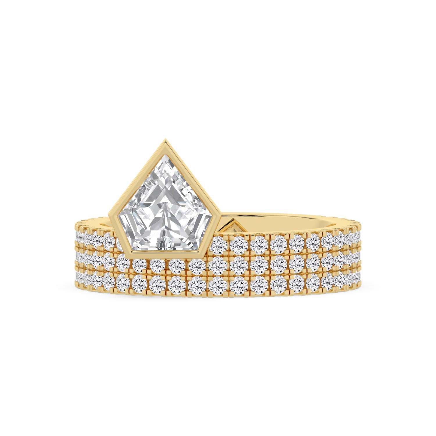 14K Yellow Gold Diamond Ring