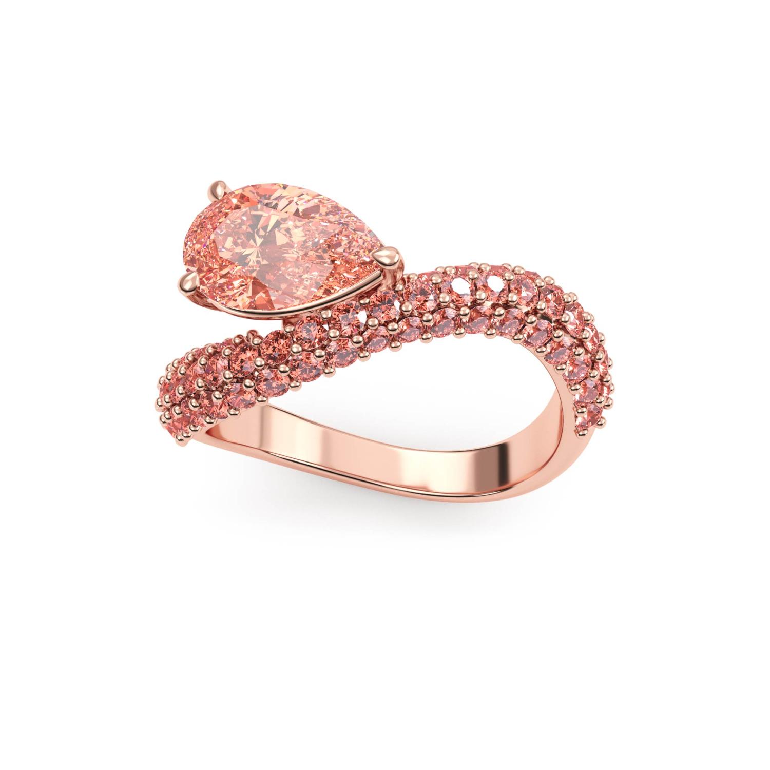 9K Rose Gold Diamond Ring