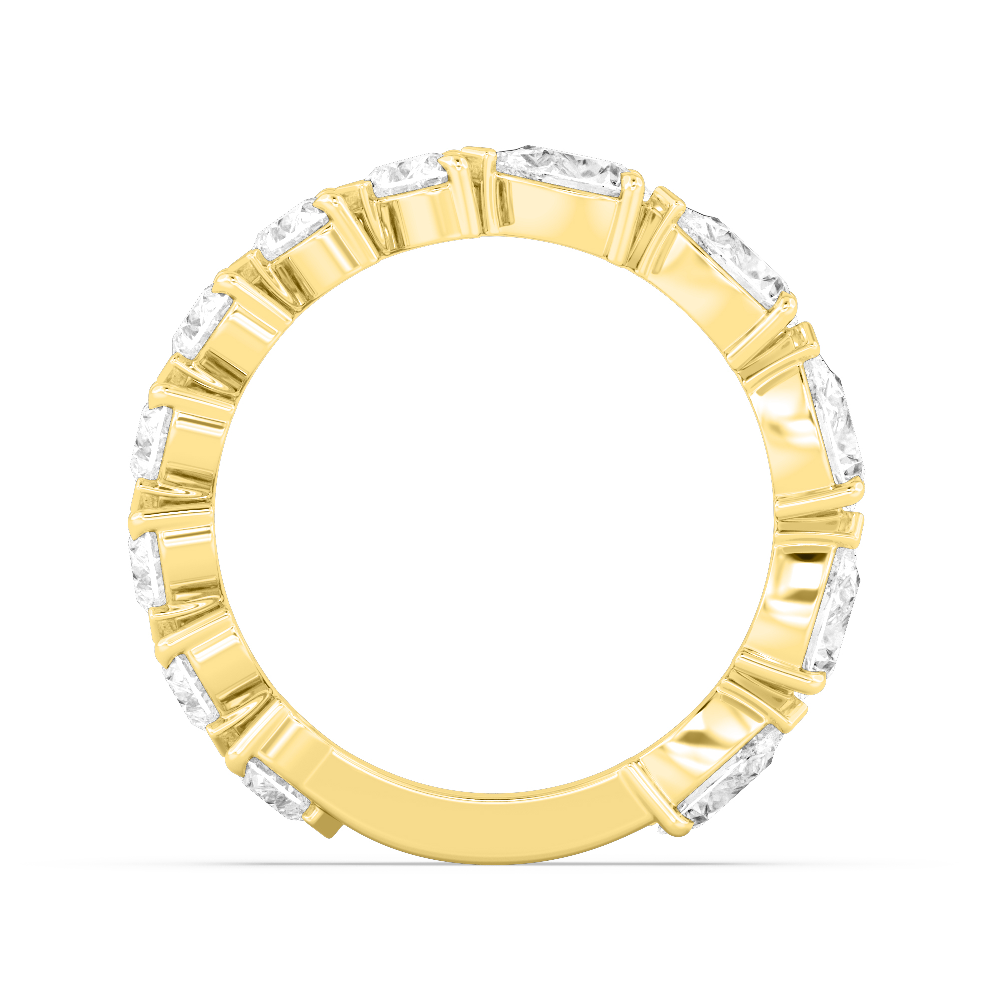 14K Yellow Gold Diamond Wedding Bands