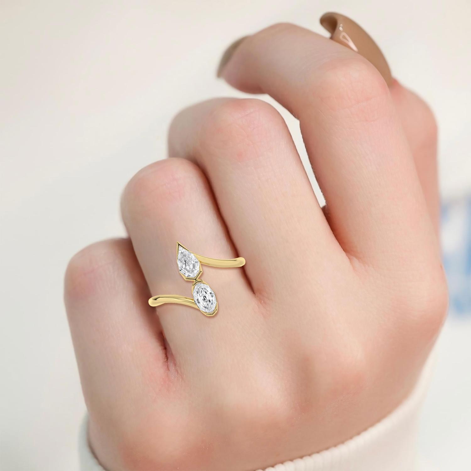 14K Yellow Gold Diamond Ring