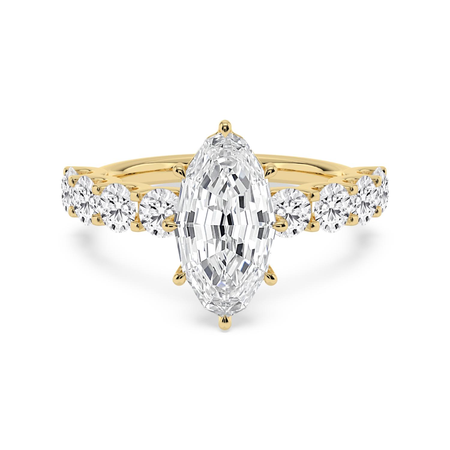 14K Yellow Gold Diamond Engagement Rings