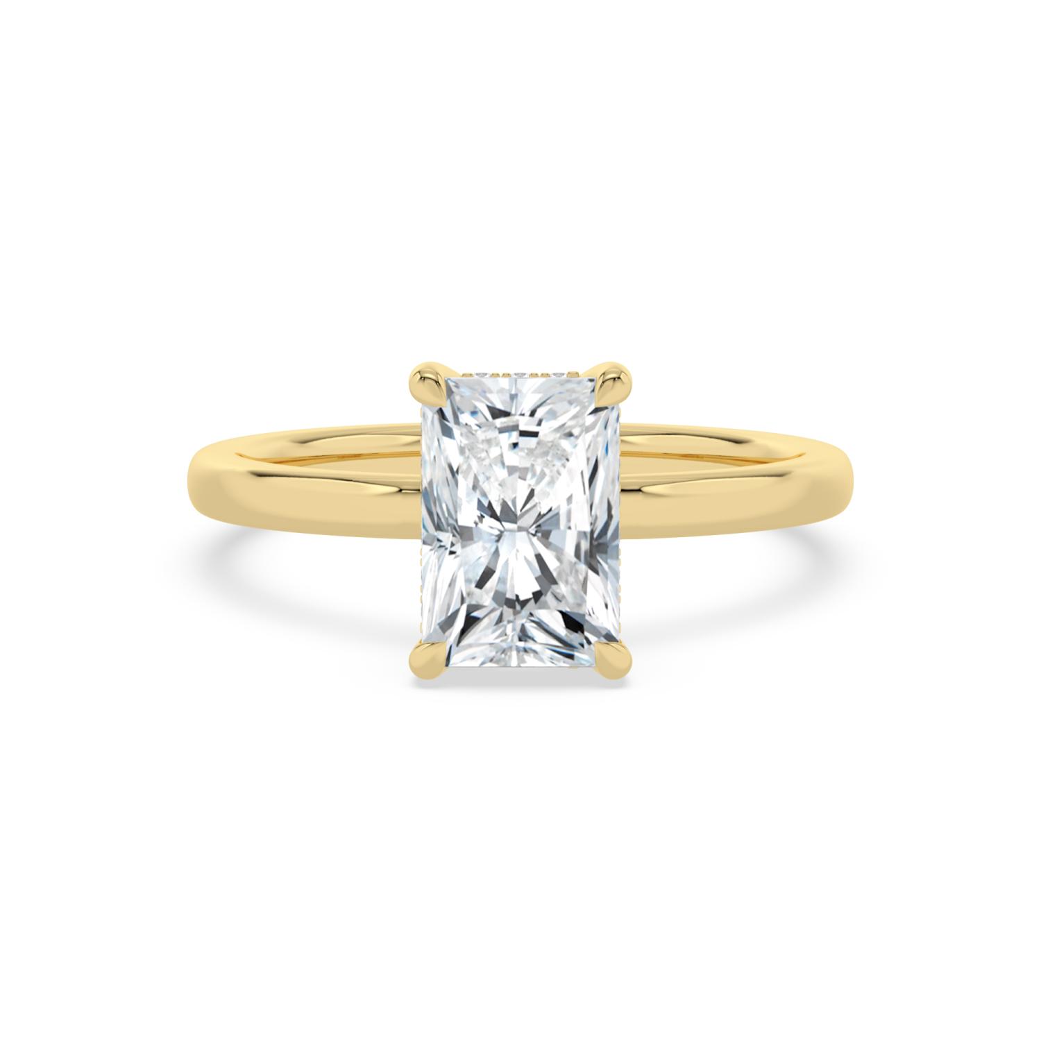 14K Yellow Gold Diamond Engagement Rings
