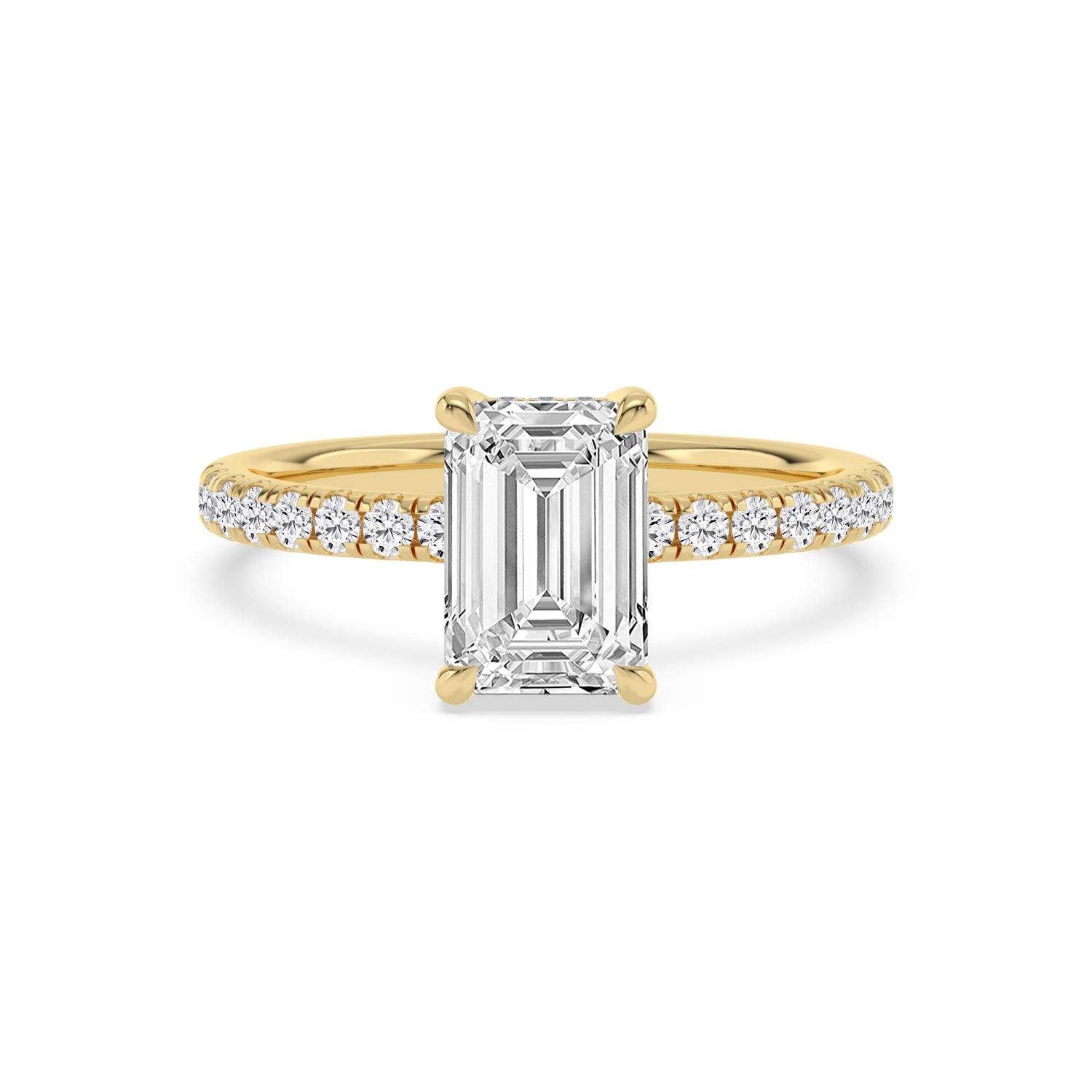 14K Yellow Gold Diamond Engagement Rings