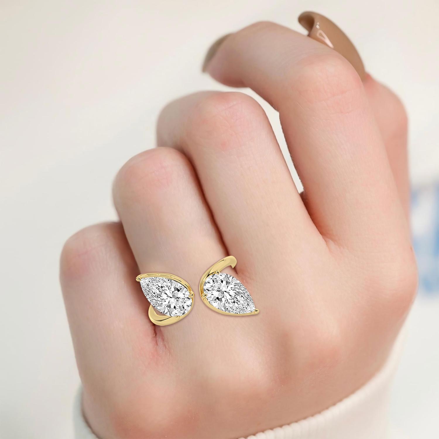 14K Yellow Gold Diamond Ring