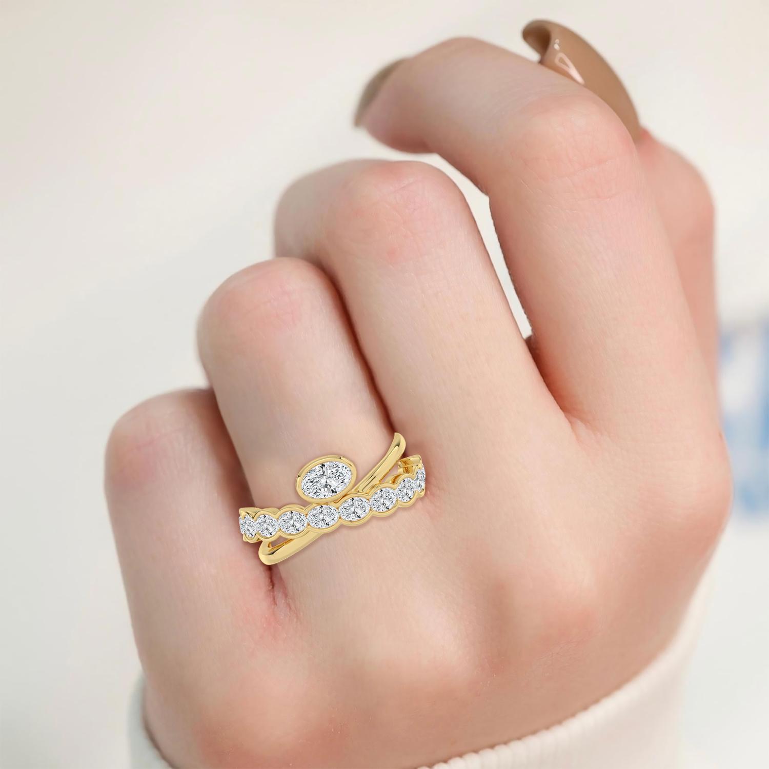 14K Yellow Gold Diamond Ring