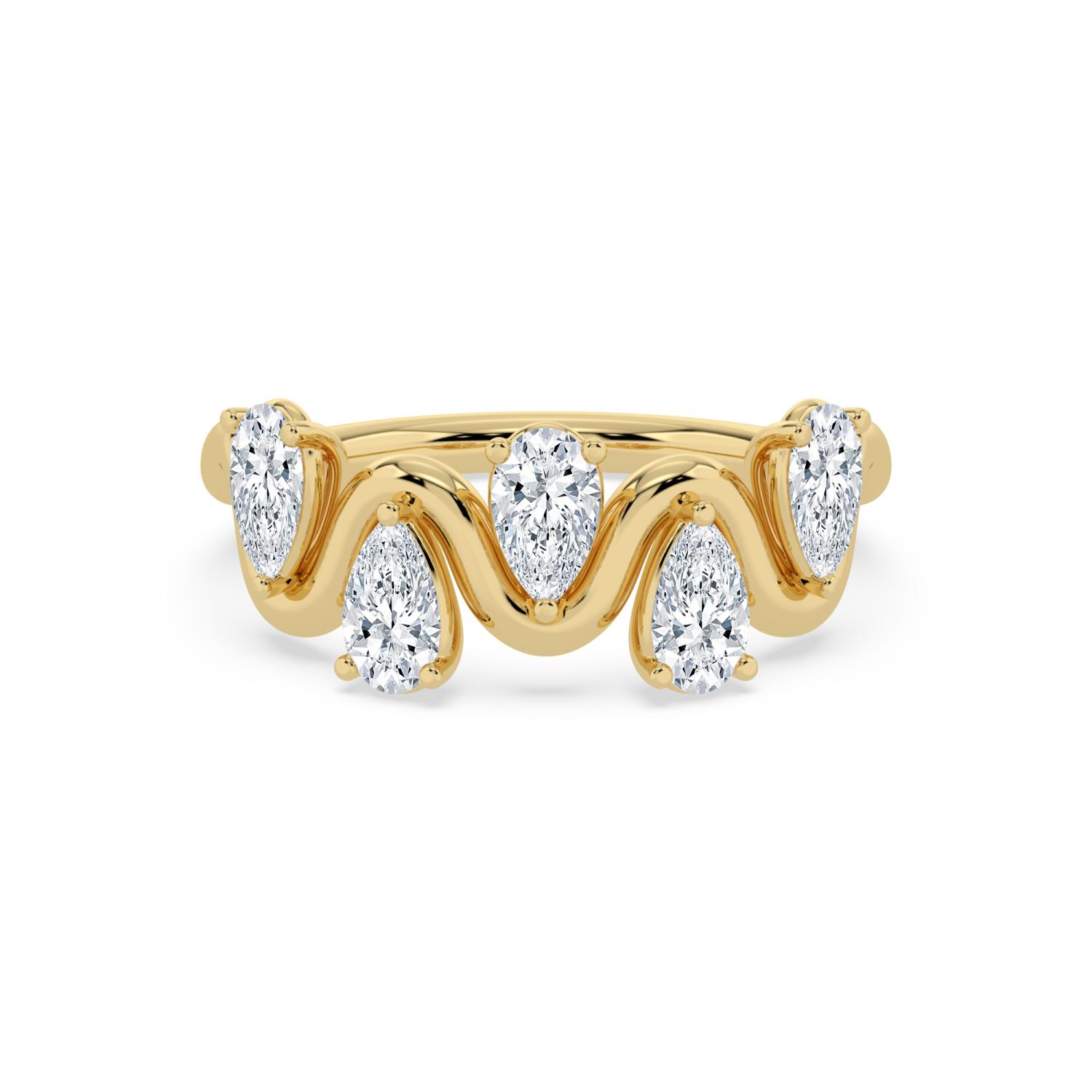 14K Yellow Gold Diamond Ring