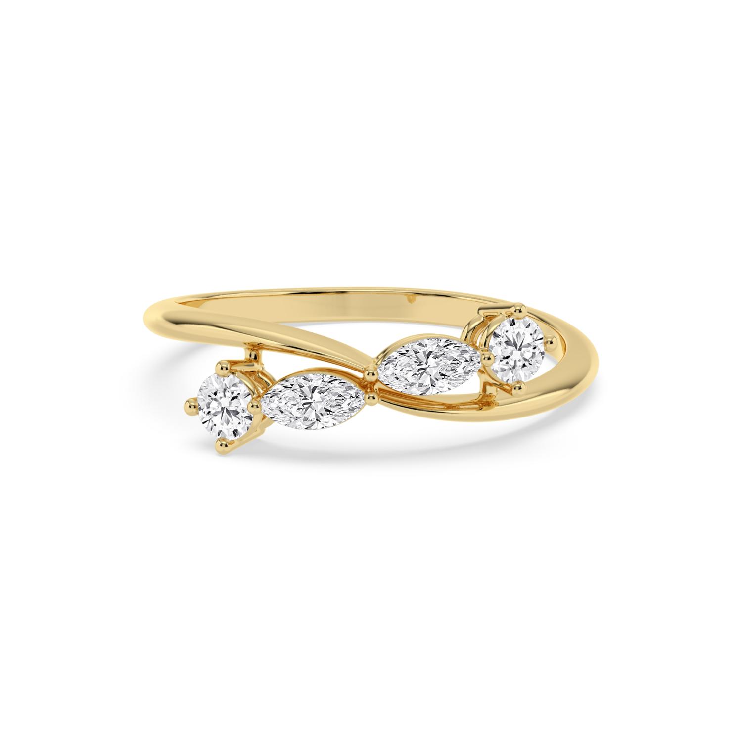 14K Yellow Gold Diamond Ring