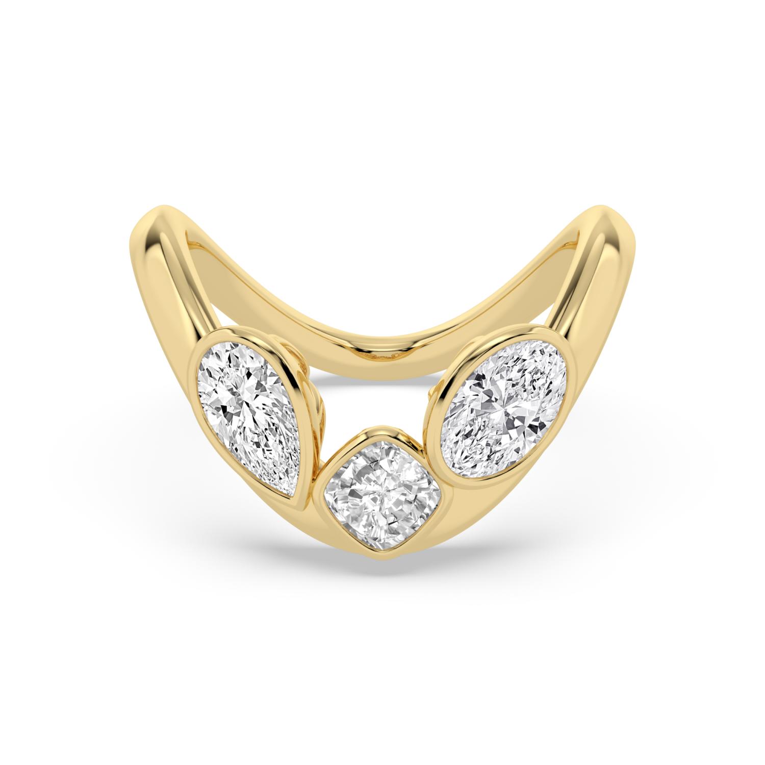 14K Yellow Gold Diamond Ring