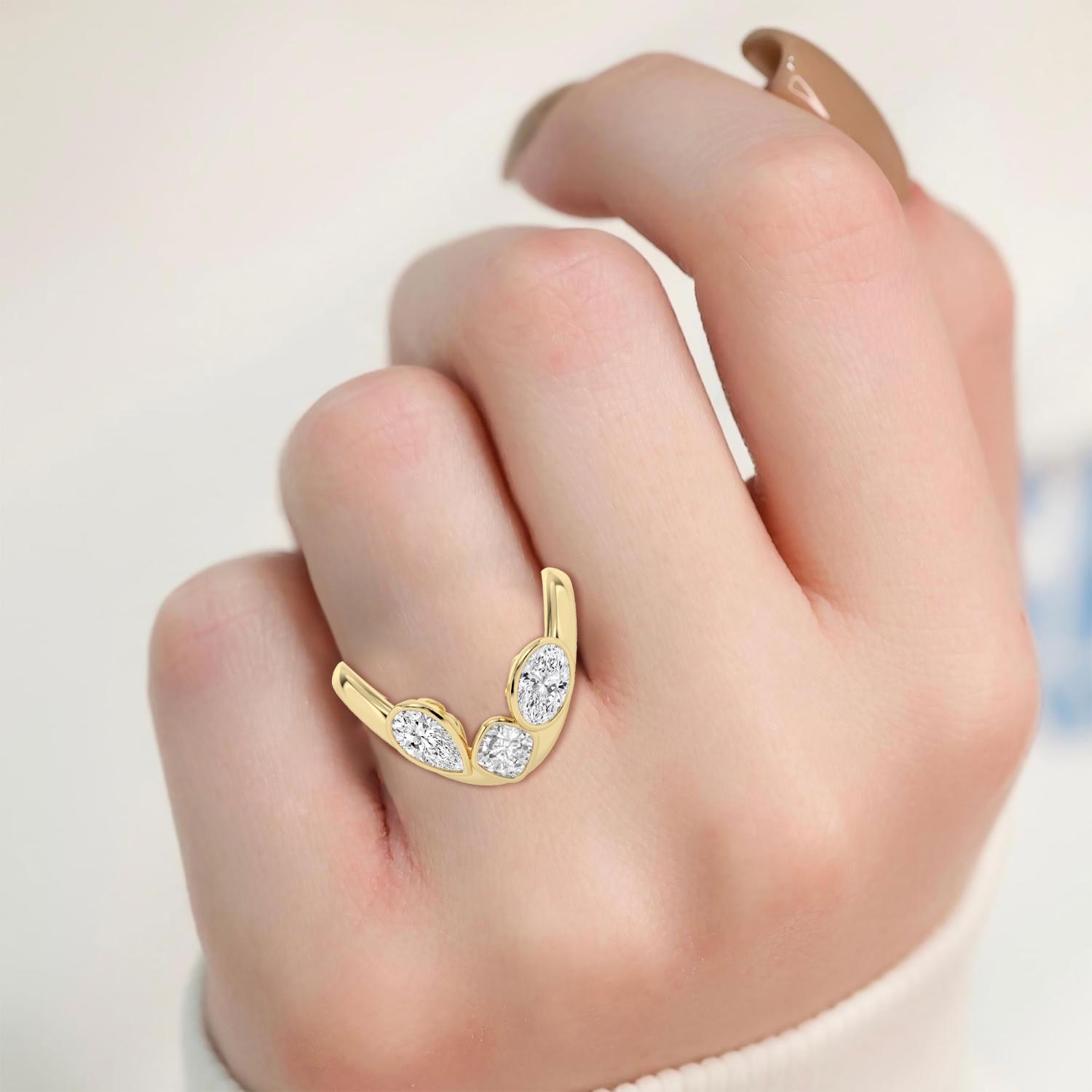 14K Yellow Gold Diamond Ring