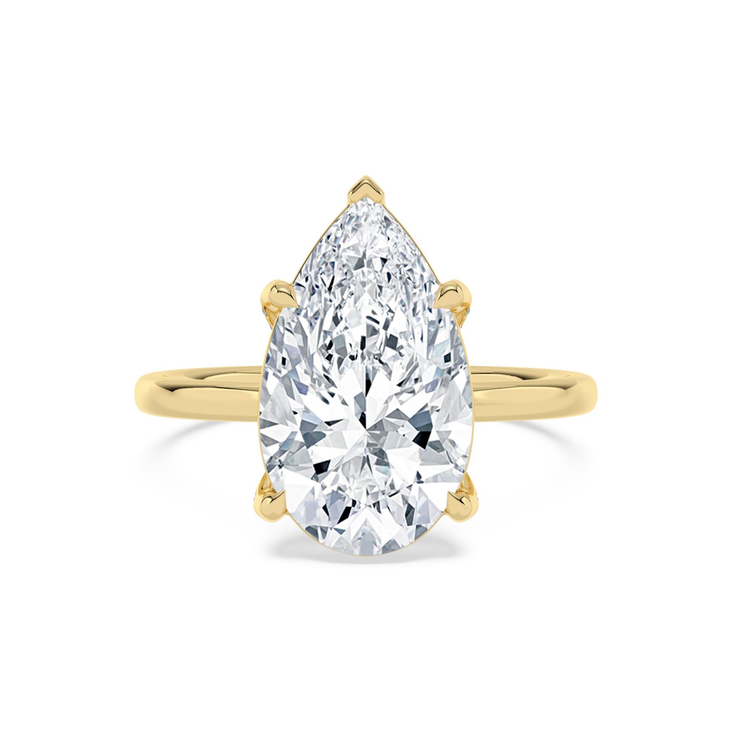 14K Yellow Gold Diamond Engagement Rings