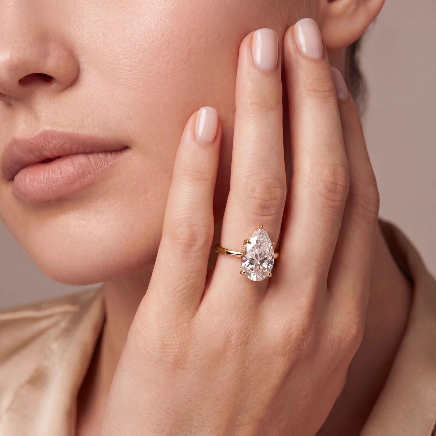 14K Yellow Gold Diamond Engagement Rings