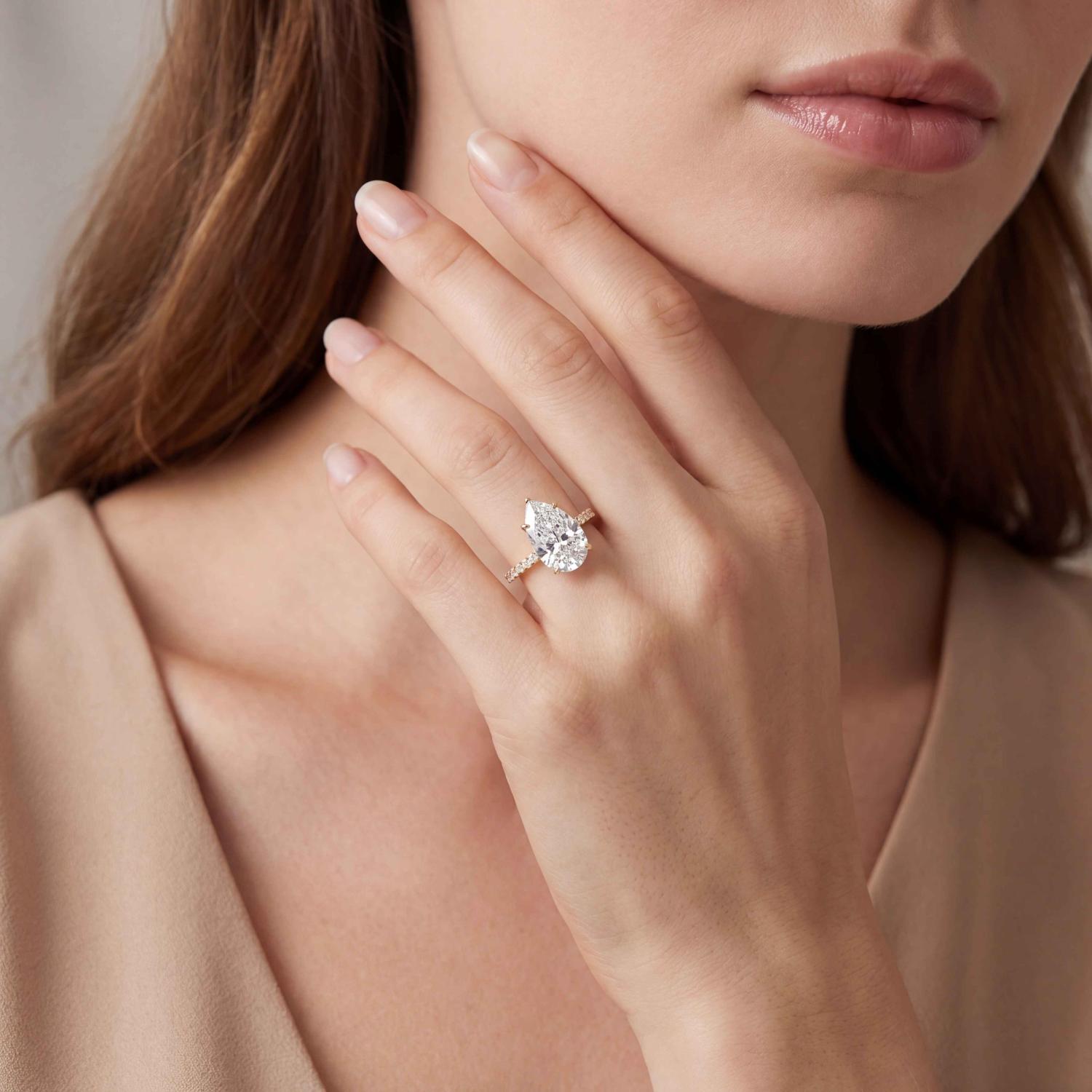 14K Yellow Gold Diamond Engagement Rings