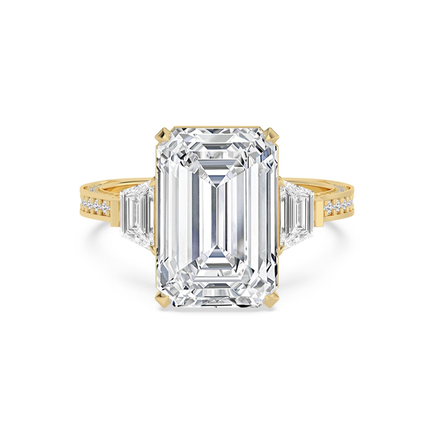 14K Yellow Gold Diamond Engagement Rings