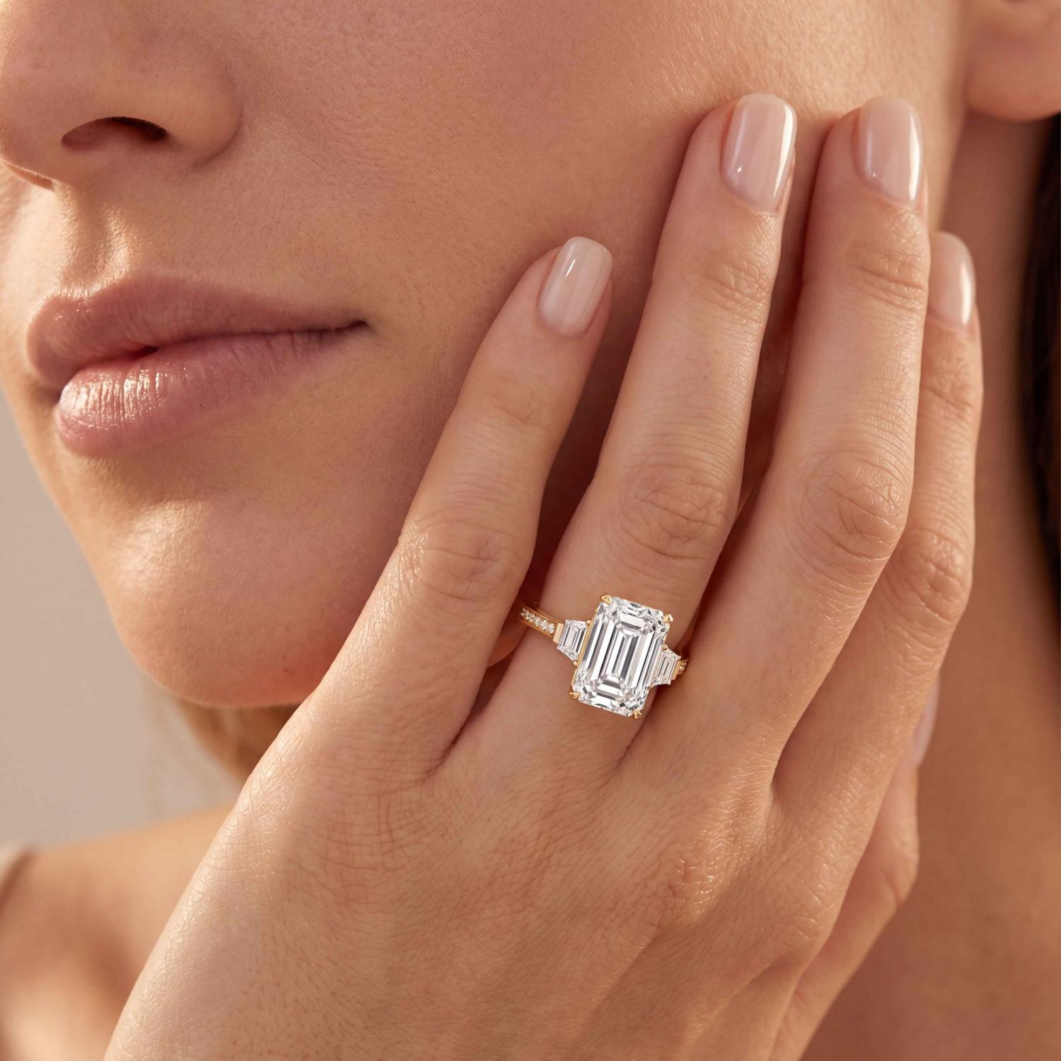 14K Yellow Gold Diamond Engagement Rings