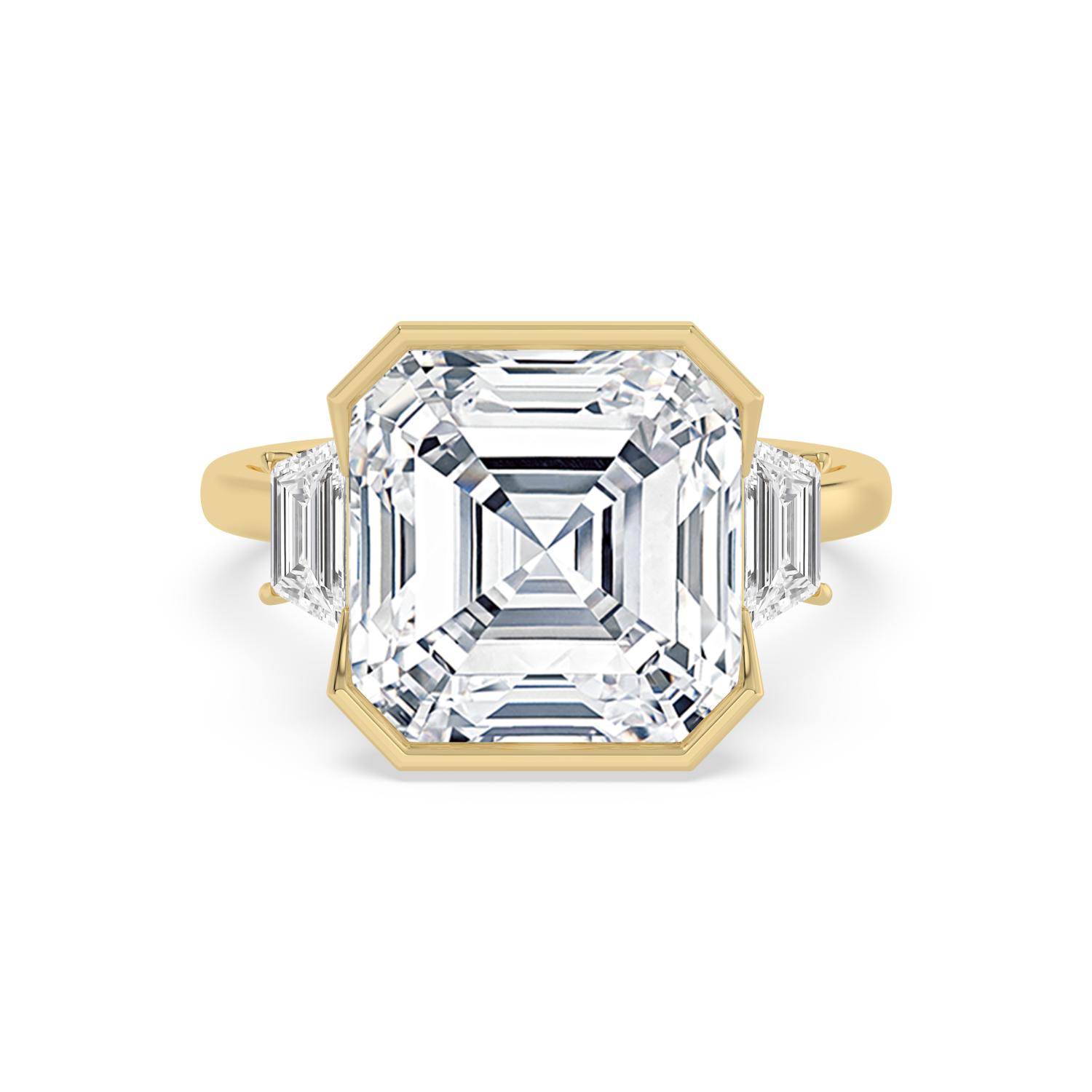 14K Yellow Gold Diamond Engagement Rings