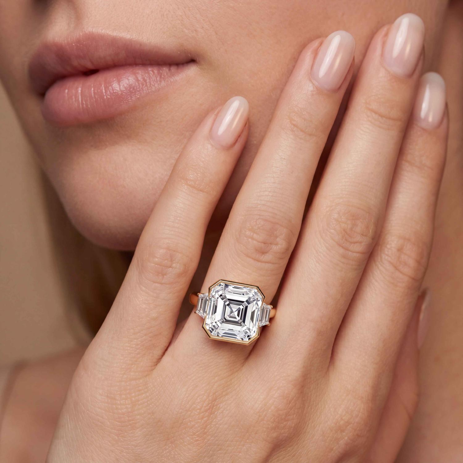 14K Yellow Gold Diamond Engagement Rings