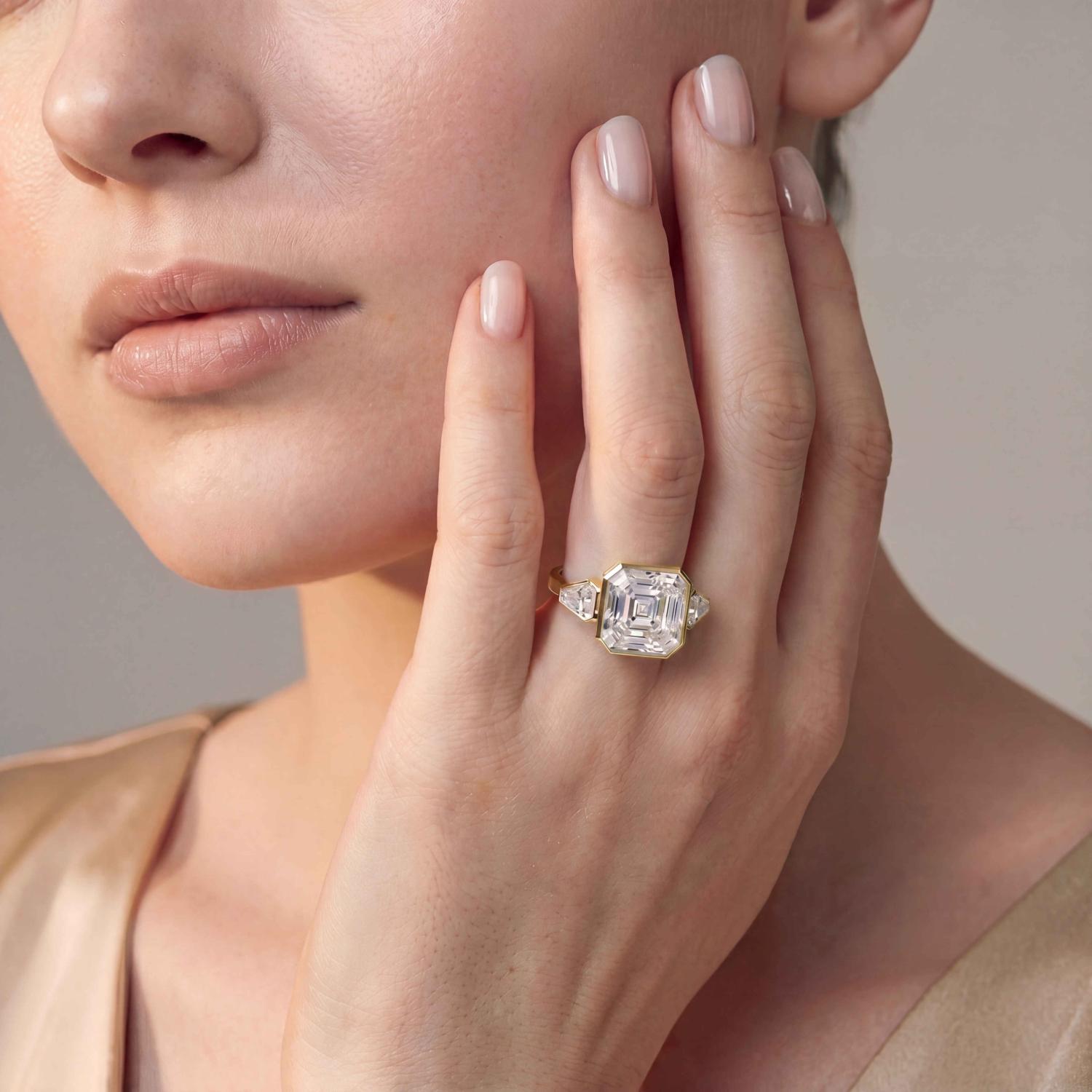 14K Yellow Gold Diamond Engagement Rings