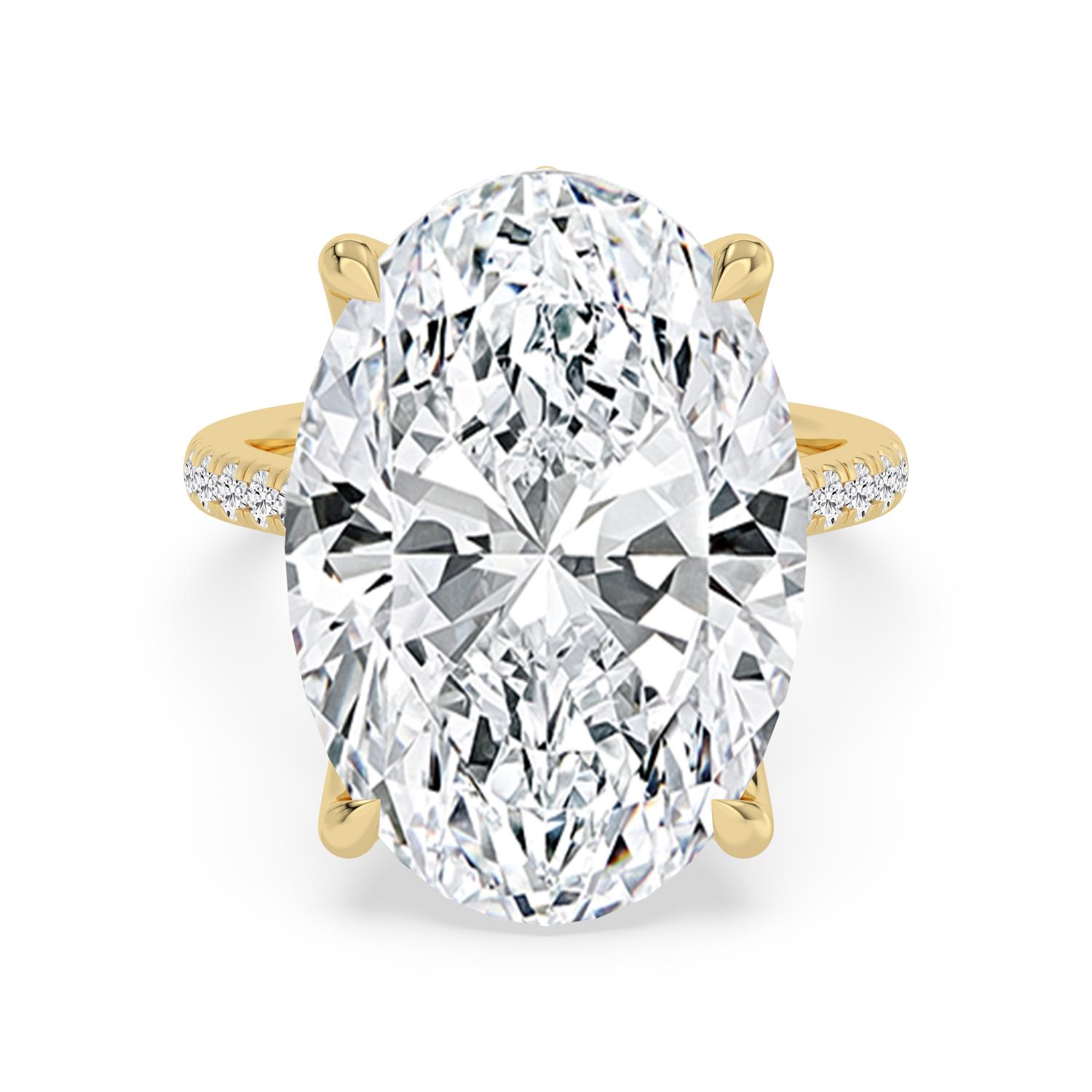 14K Yellow Gold Diamond Engagement Rings