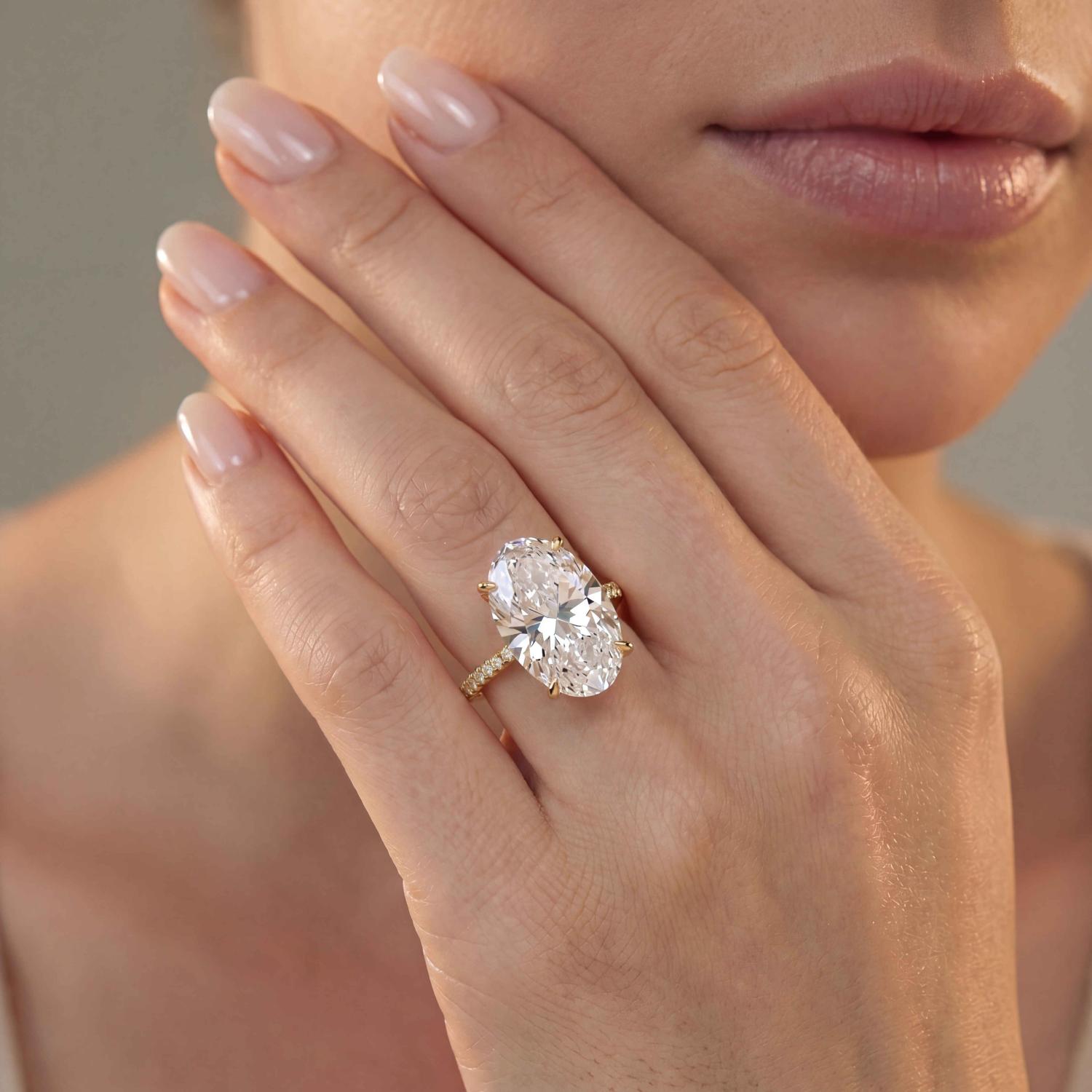 14K Yellow Gold Diamond Engagement Rings