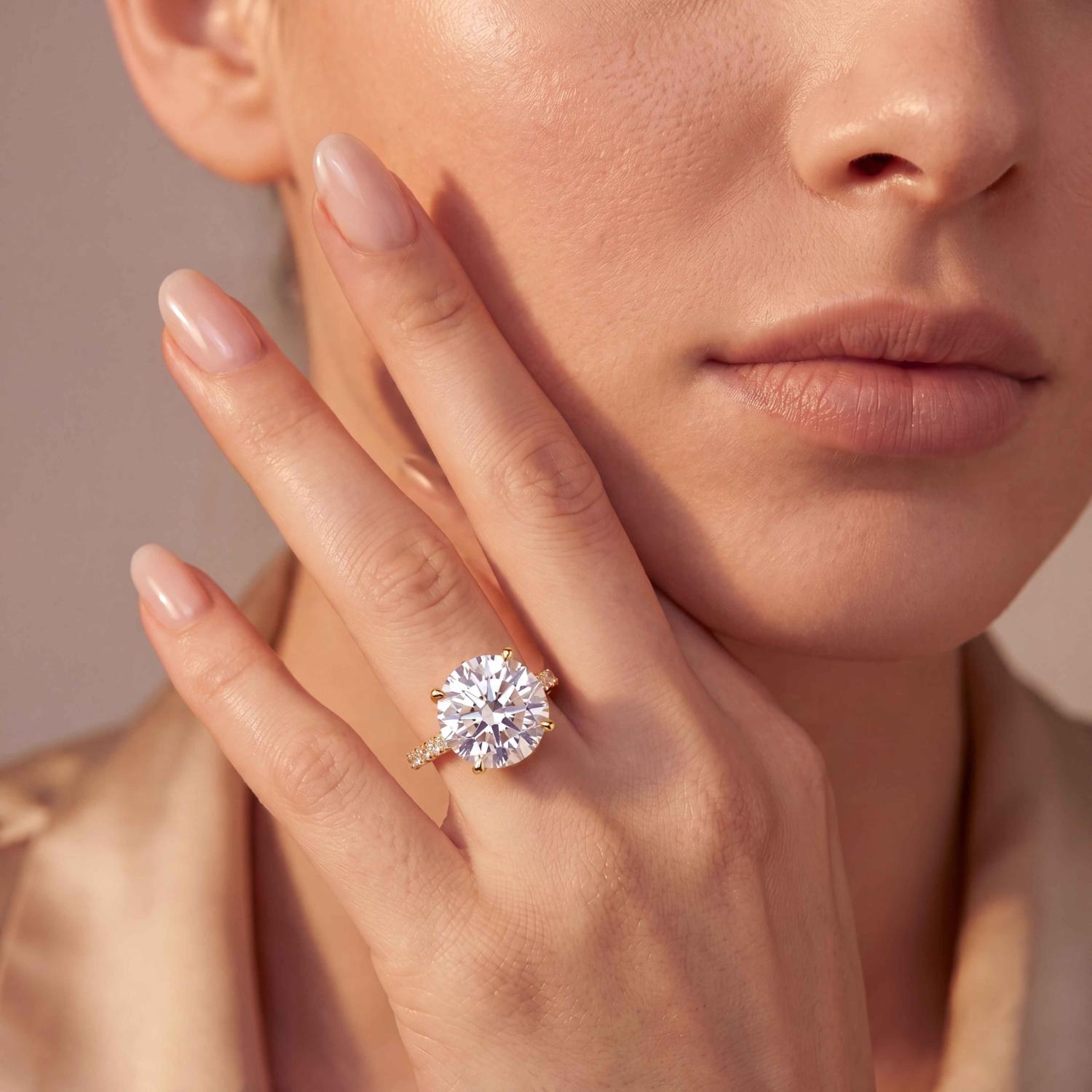 14K Yellow Gold Diamond Engagement Rings