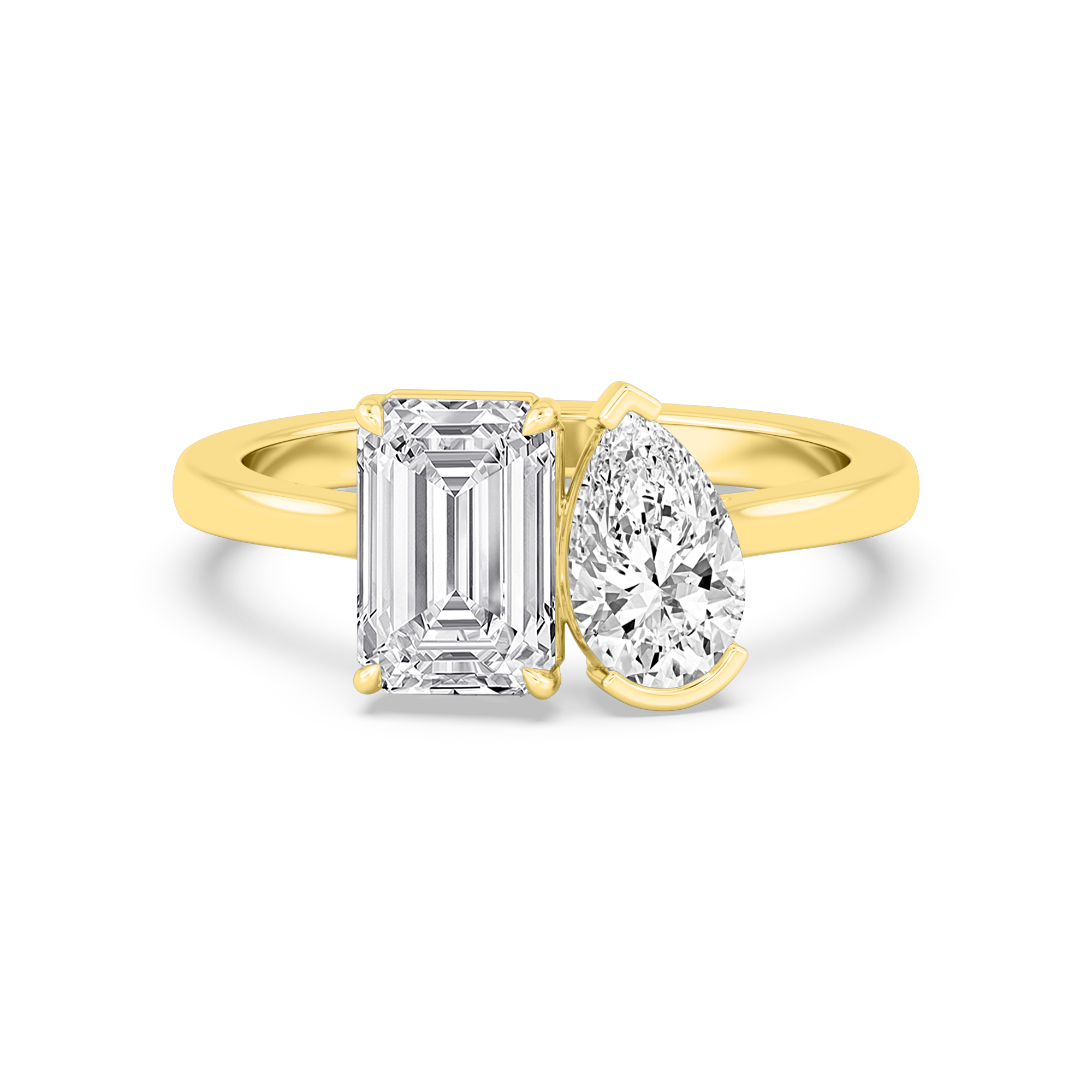 14K Yellow Gold Diamond Engagement Ring