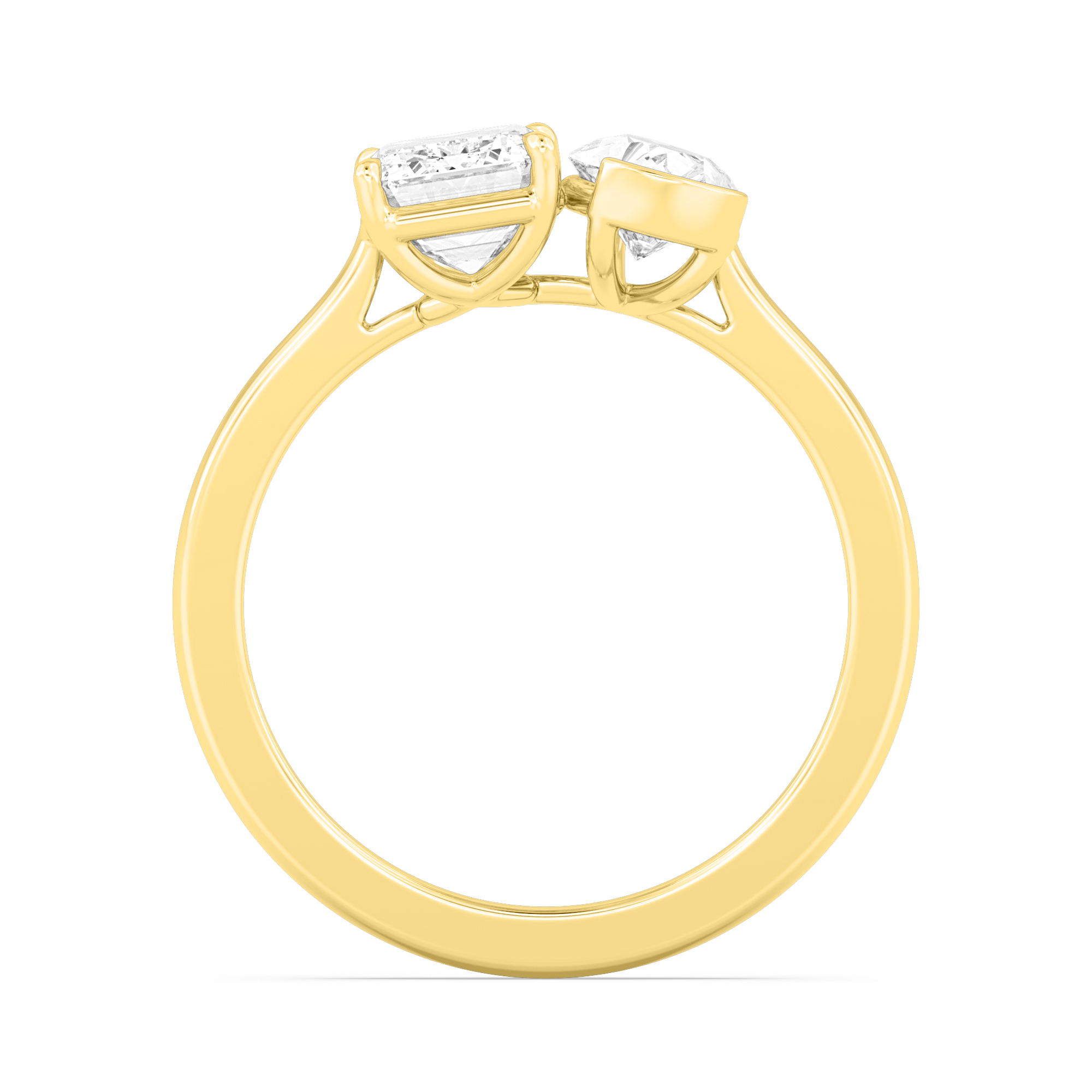 14K Yellow Gold Diamond Engagement Ring