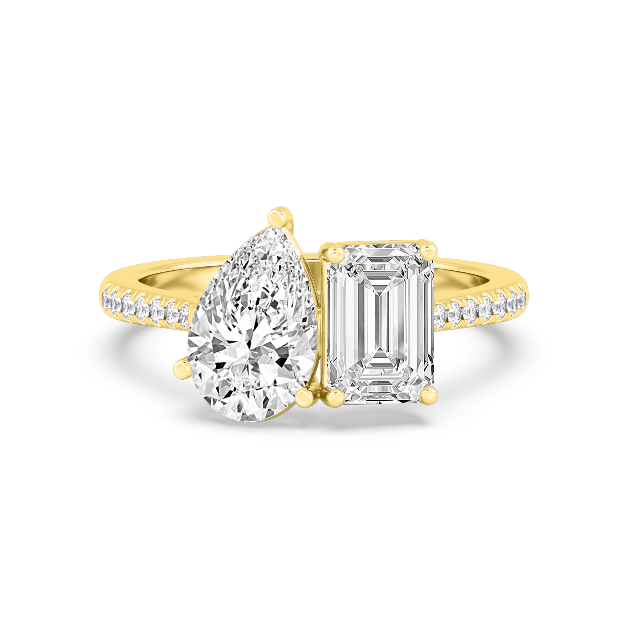 14K Yellow Gold Diamond Engagement Ring