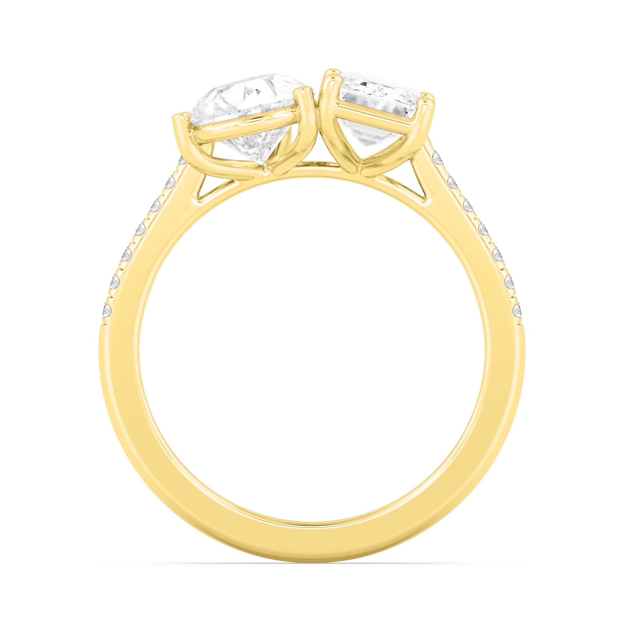 14K Yellow Gold Diamond Engagement Ring