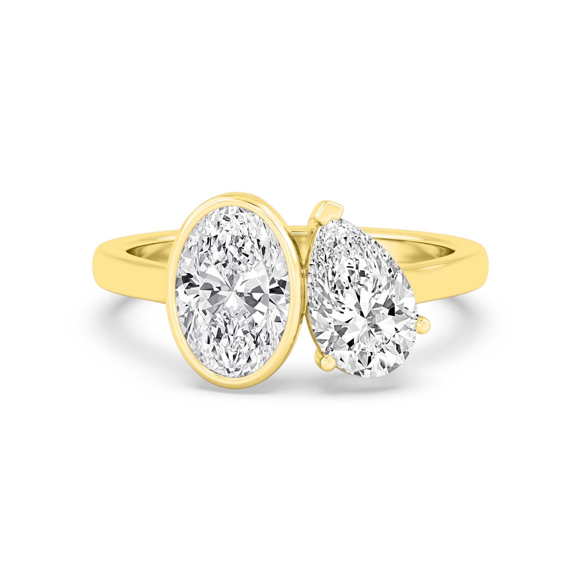 14K Yellow Gold Diamond Engagement Ring
