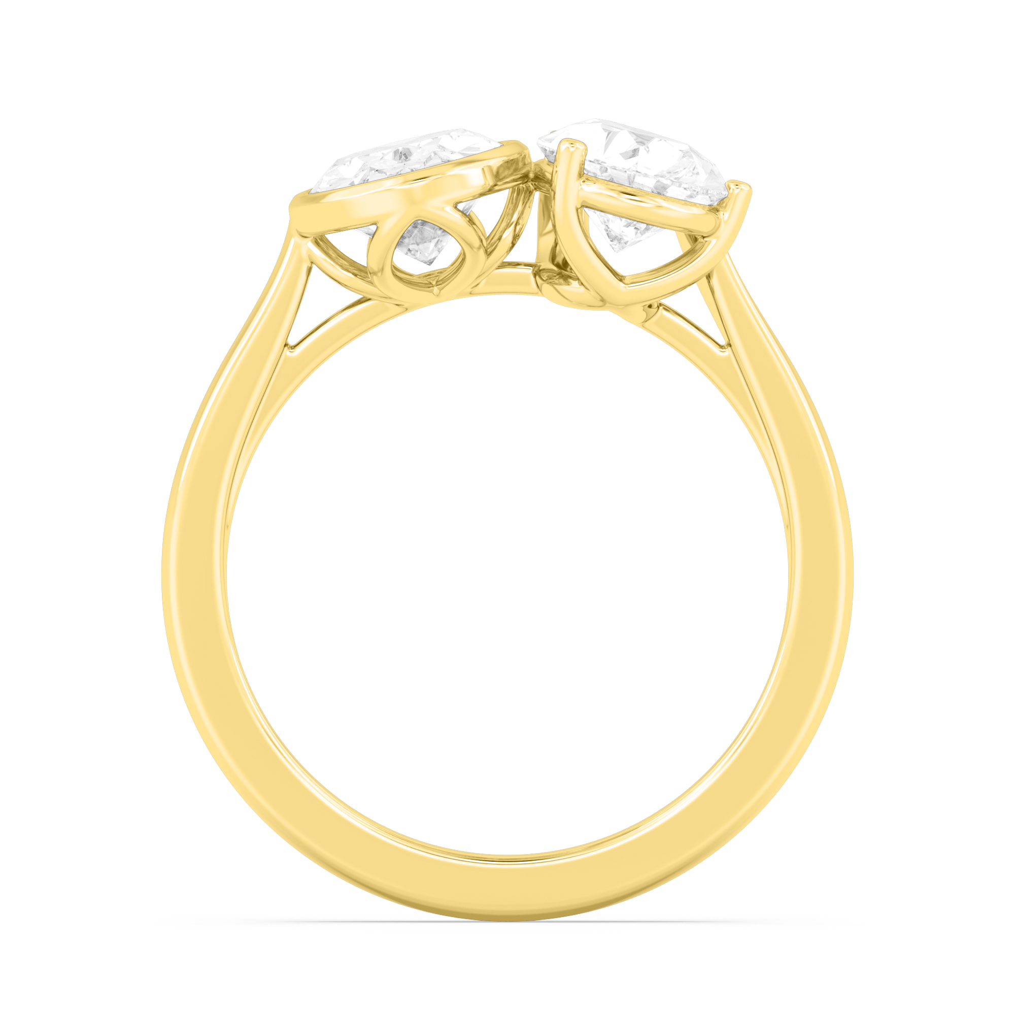 14K Yellow Gold Diamond Engagement Ring