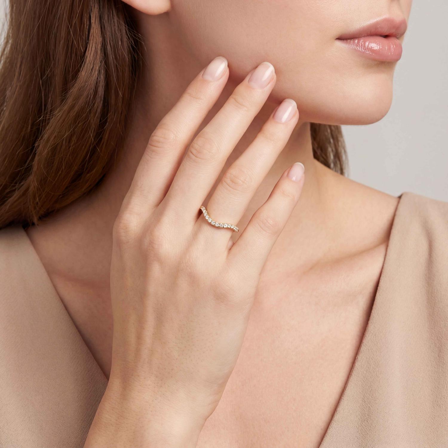 14K Yellow Gold Diamond Wedding Bands