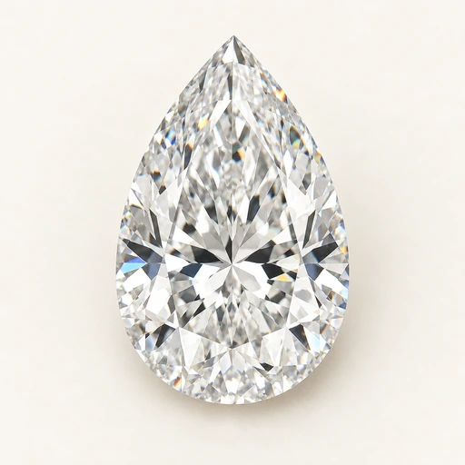 Pear cut diamond